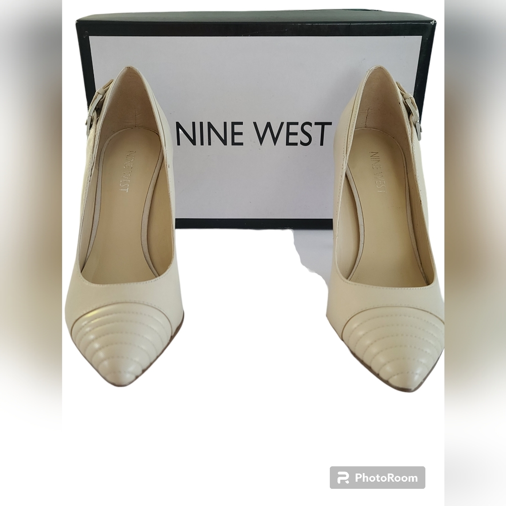Nine West Shoes Pumps Heels Off White Size 8